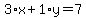 3%2Ax%2B1%2Ay=7
