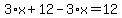 3%2Ax%2B12-3%2Ax=12