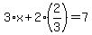 3%2Ax%2B2%282%2F3%29=7
