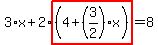 3%2Ax%2B2%2Ahighlight%28%284%2B%283%2F2%29%2Ax%29%29=8