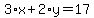 3%2Ax%2B2%2Ay=17