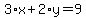 3%2Ax%2B2%2Ay=9