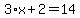 3%2Ax%2B2=14