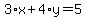 3%2Ax%2B4%2Ay=5