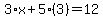 3%2Ax%2B5%283%29=12