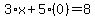 3%2Ax%2B5%2A%280%29=8