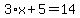 3%2Ax%2B5=14