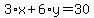 3%2Ax%2B6%2Ay=30