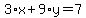 3%2Ax%2B9%2Ay=7