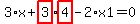 3%2Ax%2Bhighlight_red%28+3+%29%2Ahighlight_red%28+4+%29-2%2Ax1=0