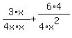 3%2Ax%2F%284x%2Ax%29%2B6%2A4%2F%284%2Ax%5E2%29