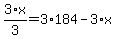 3%2Ax%2F3=3%2A184-3%2Ax