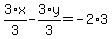 3%2Ax%2F3-3%2Ay%2F3=-2%2A3
