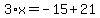 3%2Ax=-15%2B21