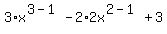 3%2Ax%5E%283-1%29-2%2A2x%5E%282-1%29%2B3