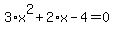 3%2Ax%5E2%2B2%2Ax-4=0
