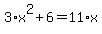 3%2Ax%5E2%2B6=11%2Ax