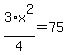 3%2Ax%5E2%2F4=75