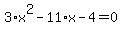 3%2Ax%5E2-11%2Ax-4=0