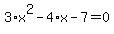 3%2Ax%5E2-4%2Ax-7=0