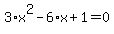 3%2Ax%5E2-6%2Ax%2B1=0
