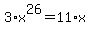 3%2Ax%5E26=11%2Ax