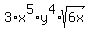 3%2Ax%5E5%2Ay%5E4%2Asqrt%286x%29