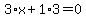3%2Ax+%2B+1%2A3+=+0