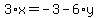 3%2Ax+=+-3+-+6%2Ay