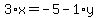 3%2Ax+=+-5+-+1%2Ay
