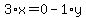 3%2Ax+=+0+-+1%2Ay