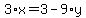 3%2Ax+=+3+-+9%2Ay