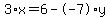 3%2Ax+=+6+-+-7%2Ay