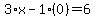 3%2Ax-1%280%29=6