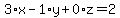 3%2Ax-1%2Ay%2B0%2Az=2
