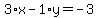 3%2Ax-1%2Ay=-3