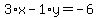 3%2Ax-1%2Ay=-6