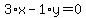 3%2Ax-1%2Ay=0