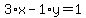 3%2Ax-1%2Ay=1