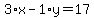 3%2Ax-1%2Ay=17