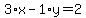 3%2Ax-1%2Ay=2