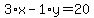 3%2Ax-1%2Ay=20