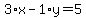 3%2Ax-1%2Ay=5