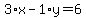 3%2Ax-1%2Ay=6