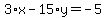 3%2Ax-15%2Ay=-5