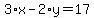 3%2Ax-2%2Ay=17