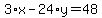 3%2Ax-24%2Ay=48