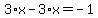 3%2Ax-3%2Ax=-1