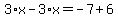 3%2Ax-3%2Ax=-7%2B6