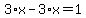 3%2Ax-3%2Ax=1